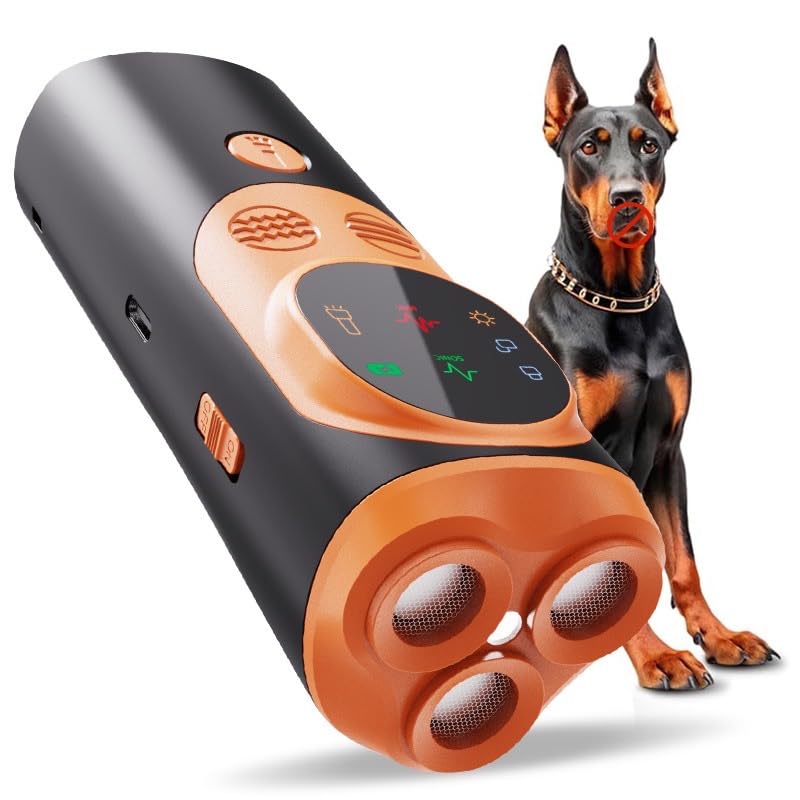 Ultrasonic Dog Bark Deterrent Device – Anti-Barking Training Control System | 50 Ft Range, Adjustable Sensitivity, Safe Humane Sonic Dog Trainer for Indoor & Outdoor Use - PawsPlanet Australia