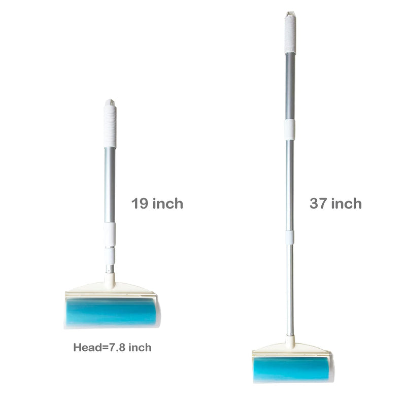 SUZZYVINE Pet Hair Remover with Long Handle, Resuable Lint Roller Cat Dog Hair Remover, Washasble Sticky, Reusable （1 Long Handle 1 Wide Roller Plus 1 Medium Roller + 1 Travel Roller 4 Pack - PawsPlanet Australia