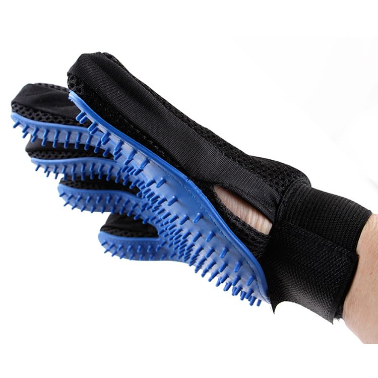 Efficient Pet Grooming Glove - Gentle Shedding Brush for Dogs, Cats, Horses, & more with Long & Short Hair - 1 Pair (Pink) Pink - PawsPlanet Australia