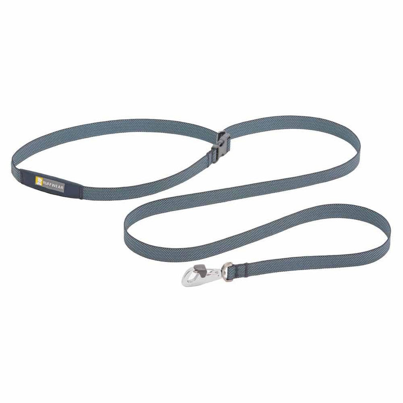 RUFFWEAR Flagline Dog Lead, Multi Use 1.9m Hands Free Dog Leash, No Pull Lightweight Adjustable & Heavy Duty Dog Lead, Anti Tangle Dog Walking & Dog Training Lead, Hand or Waist Belt, Basalt Grey - PawsPlanet Australia