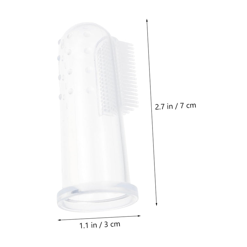 TOYANDONA 10 Sets Transparent Pet Finger Toothbrushes for Cats and Dogs Skin-Friendly Material Ergonomic Design for Gentle and Tongue Cleaning Compact and Easy to Use