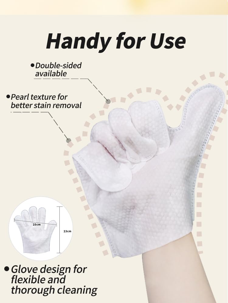20 PCS Pet Glove Wipe, Cleaning Glove for Dog and Cat, Fur Face, Ear, Eye, Paws Cleaning Wipes, Pet Wash Free Gloves, Cleaning Grooming Wipes for Daily Care and Traveling, No Rinse, Gentle, Thickened Glove Wipe(20 PCS) - PawsPlanet Australia