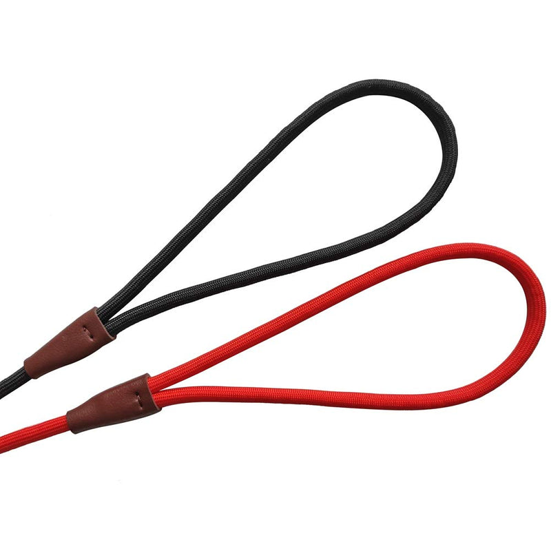 BTINESFUL 7ft Slip Lead Dog Leash, Strong Nylon Rope Leash, 1/4 & 1/2 inch Diam Dog Training Lead for Small Medium Large Dogs (1/4" * 7 FT, Black) 1/4" * 7 FT - PawsPlanet Australia