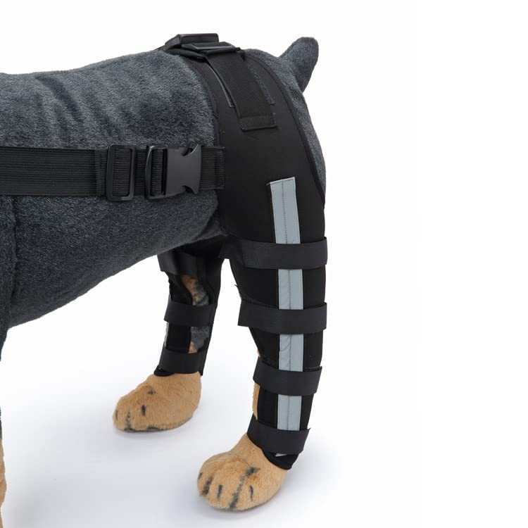 LKJYBG FQZPE_QESNX Support Dog Adjustable Shoulder Cover arthriti pet Large Gear Rear Joint Help Torn acl Double Strap Knee Brace, Small, Hj40 Hind Legs Black