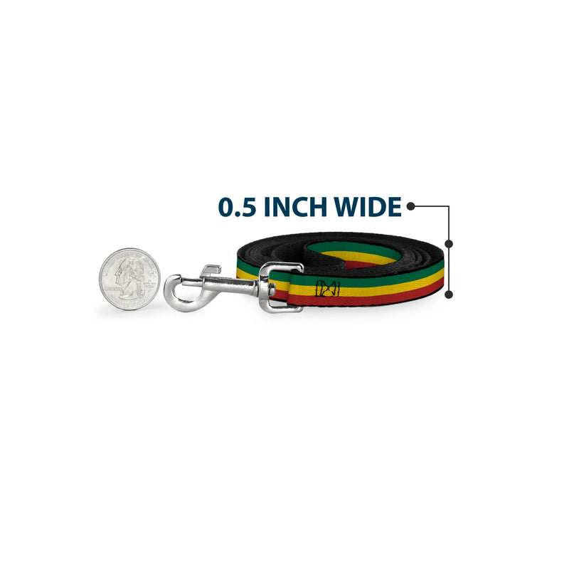Buckle-Down Pet Leash - Rasta - 6 Feet Long - 1.5" Wide - PawsPlanet Australia