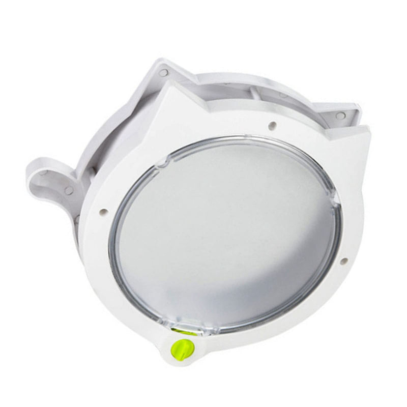 Cat Flap Door Magnetic, Cute Cat Door, 4 Locking Modes Plastic Automatic Cat Door for Interior Exterior Doors (White) White