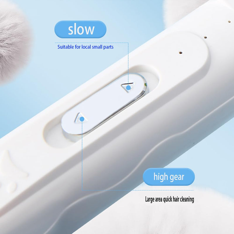 Cat Clippers for Matted Hair Local Hair Trimmer,2 Speed Low Noise Cat Hair Trimmer with White and Urple Lights Suitable for Pet Hair Trimming Such as Cats, Dogs and Rabbits (White) - PawsPlanet Australia