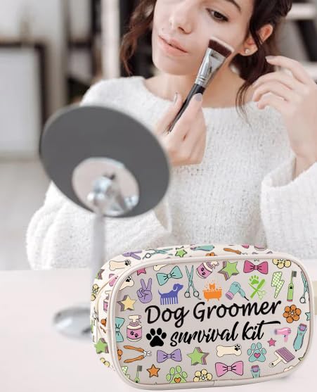 Dog Groomer Gift Hair Stylist Pet Grooming Makeup Bag Dog Groomer Survival Kit Cosmetic Bag for Animal Hairdresser Gift (DogGroomer) Doggroomer