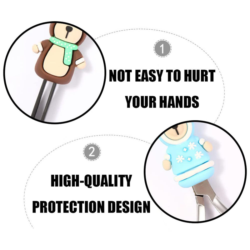 8 Pcs Nipper Protective Sleeves Cute Cat Paw Protective Covers Cute Animal Cuticle Scissors Cover Caps for Nail Nipper Tweezers etc - PawsPlanet Australia