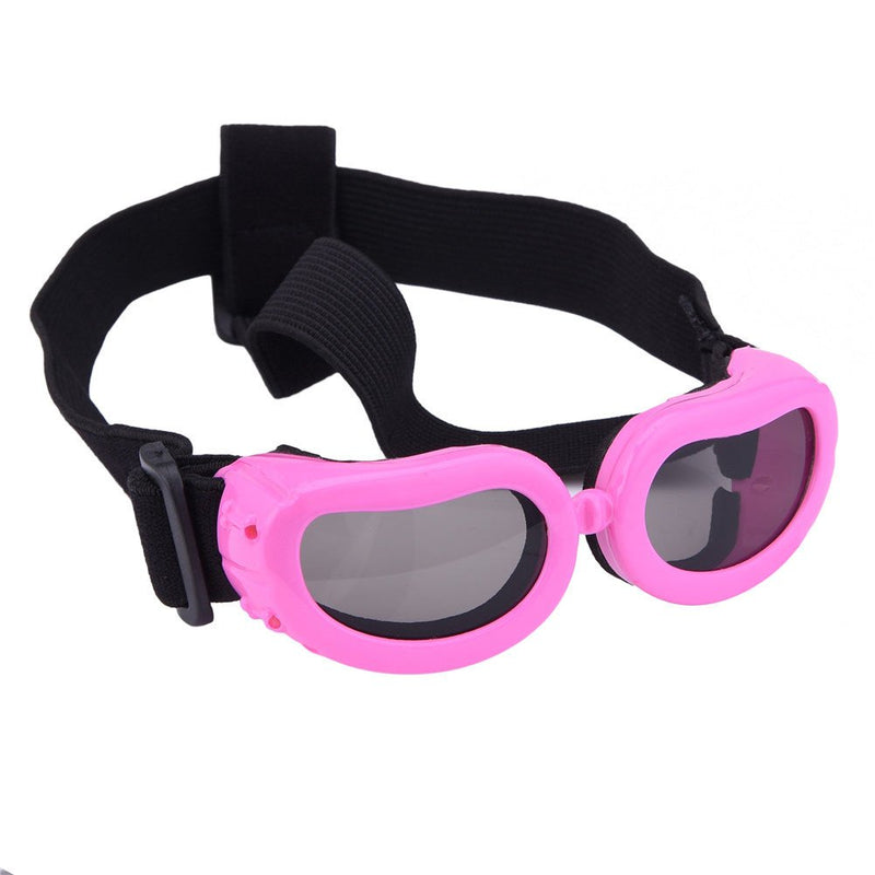 Outdoor Dog Sunglasses Anti-UV Eye Protection Goggles Waterproof Windproof Anti-Fog for Small Pet Puppy Cat (Pink) Pink