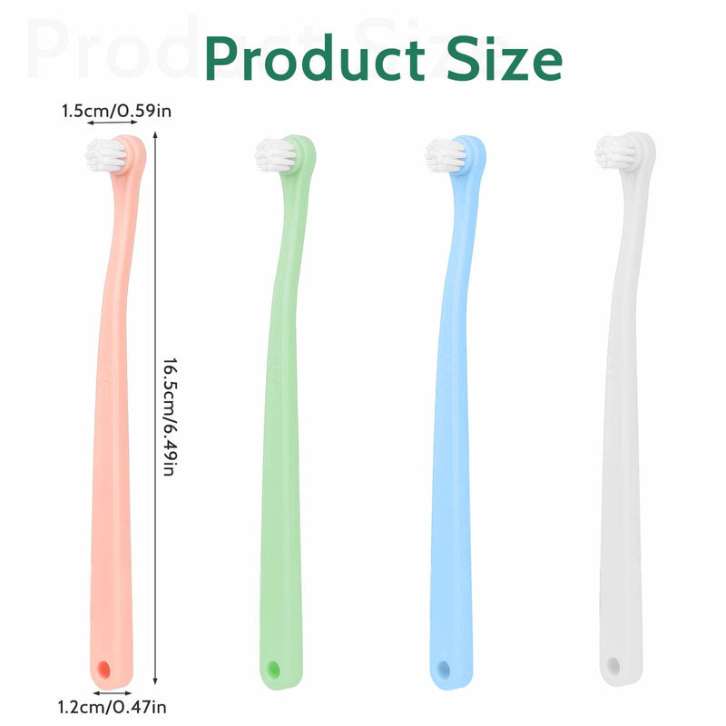 4 Pack Small Dog Toothbrush Pet Toothbrush Cat Tooth Brush Puppy Toothbrush Mini Head Soft Dog Cat Tooth Brush Deep Clean Kit for Puppy,Kitten,Small Dog & Cat,Portable Travel Friendly and Easy to Use - PawsPlanet Australia