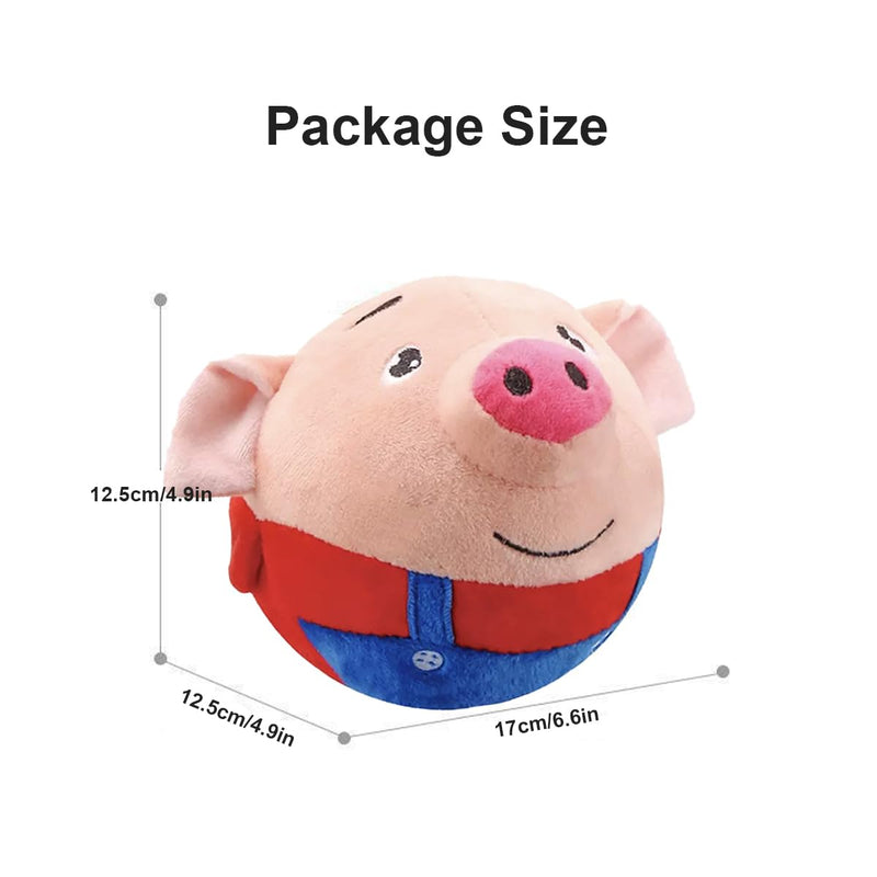 Active Moving Pet Plush Toy - Cute Squeaky Pig Dog Toy for Small Dogs, Talking and Singing Dog Toy, Washable Cartoon Pig Plush Sound Electronic Dog Toy for Pets, Cats, Dogs Red - PawsPlanet Australia