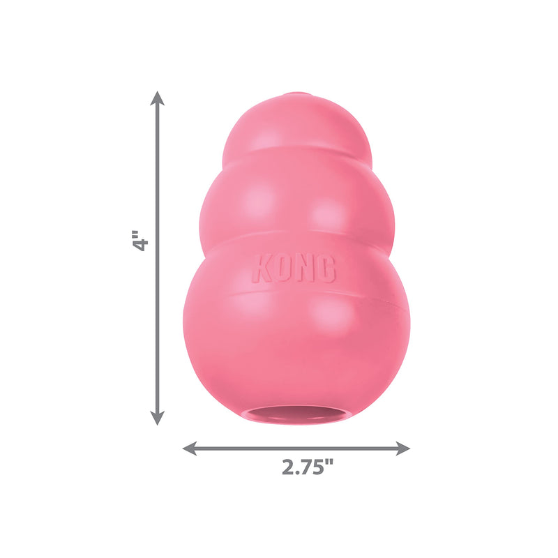 KONG - Puppy Toy Natural Teething Rubber - Fun to Chew, Chase and Fetch - for Large Puppies - Pink - PawsPlanet Australia