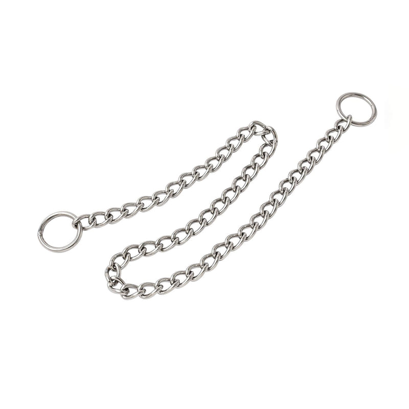 WePet Dog Chain Collar, Metal Slip Collar, Heavy Duty Choke Collar, for Training, Control, Durable Steel Cuban Links, Avail, Silver, XS XS (16 INCH, 2.0mm)