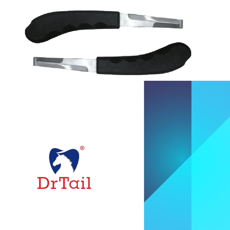 Regular Hoof Knife for Horses – Farrier Tool with Plastic Grip – Hoof Trimming Knife for Equine Care & Veterinary Use (Semi-Wide Blade) Semi-Wide Blade - RH
