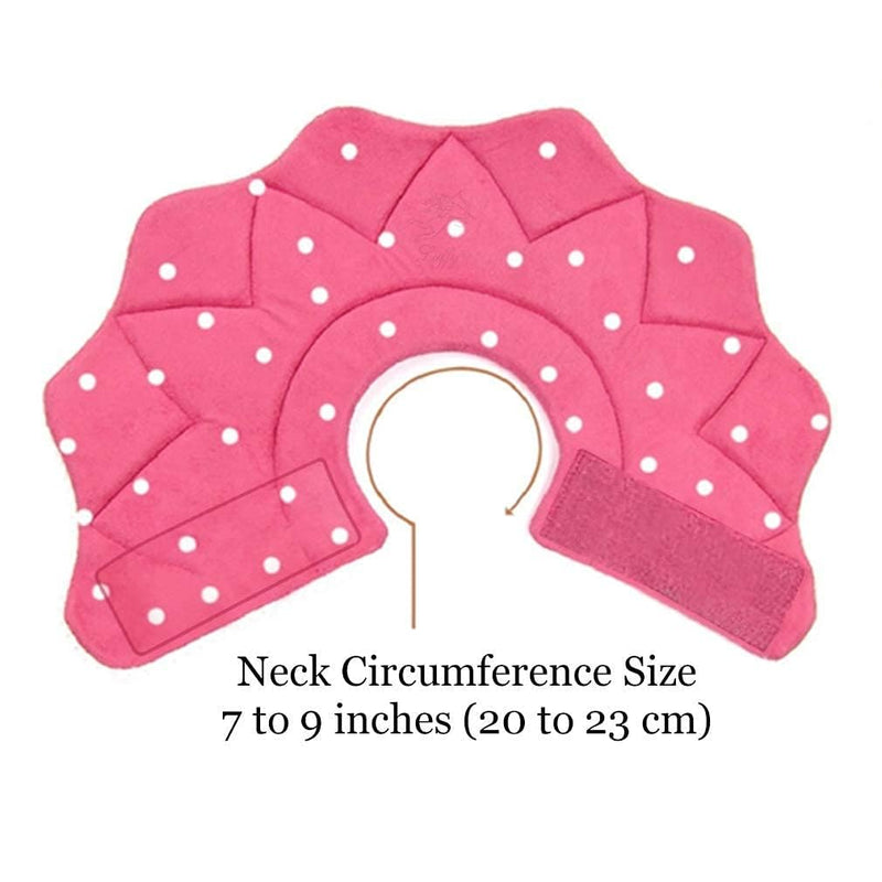 SunGrow Cat Cone Collar Soft Washable, Cat Recovery E Collar Sleep Cone After Surgery to Stop Licking, Pet Cone of Shame Alternatives, Scratch & Bite Proof Grooming Soft Cone for Easy Nail Cutting Pink Polka (S, 7.5-9" Neck) - PawsPlanet Australia