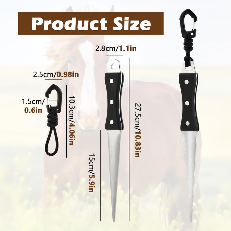 Hoof Knife Sharpener Honing Rod - 10 InchDiamond Coated Farrier Tool with Ergonomic Solid Wood Handle for Hoof Knives & Farm Knives