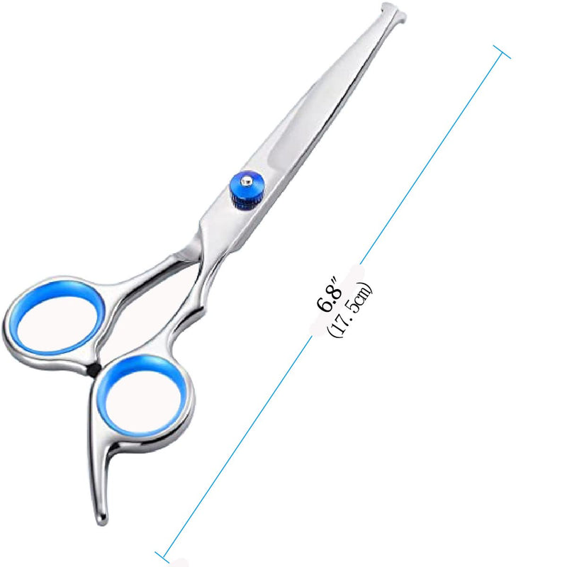 Dog Grooming Scissors,Pet Hair Scissors with Safety Round Tips Heavy Duty Titanium Stainless Steel Professional Dogs Cats Pets Grooming Shears Direct shear - PawsPlanet Australia
