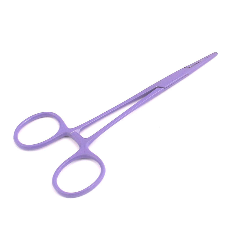 OdontoMed2011® Pet Colourful Stainless Steel Hemostat Hemostatic Forcep,Pet Ear Hair Pull Forcep (5" Straight, Full Purple) 5" Straight - PawsPlanet Australia