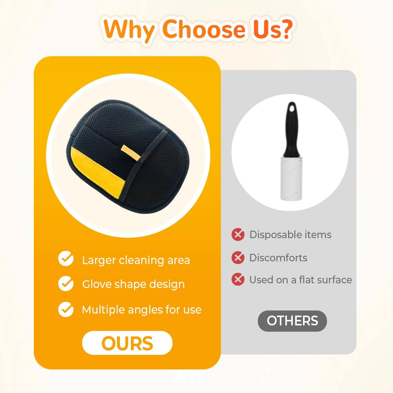 Electrostatic Pet Hair Removal Glove, Hair Cleaning Gloves for Pets Grooming, Dog Hairs Remover Gloves for Bed Clothes 2 - PawsPlanet Australia