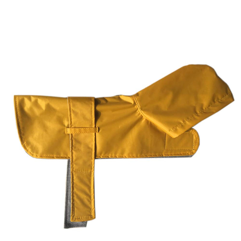 LeerKing Dog Raincoat Hooded Leash Hole 10 sizes, Waterproof Double Layer Dog rain coat Jacket with Cotton Lining for Small Medium and Large Dog,Yellow,M Yellow