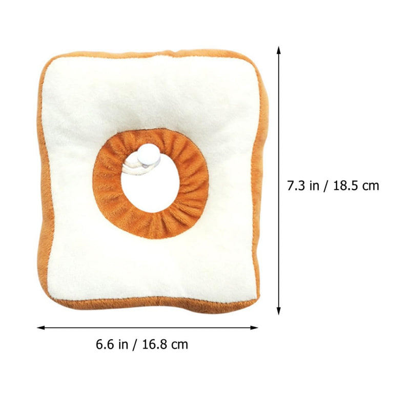 Beaupretty Yellow Cotton Cat Collar in Bread Shape Comfortable Anti-Bite Recovery Collar for Cats in Medium Size for Safe Recovery and Licking Protection
