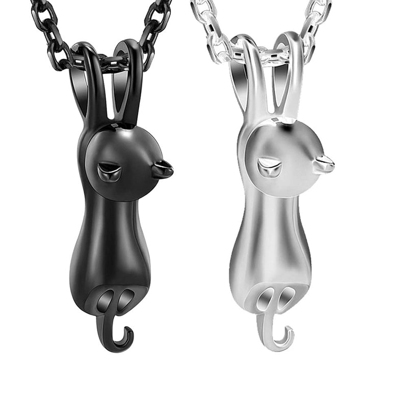 DWJSu Pet Memroial Necklace for Cremation Jewelry Ashes Dog Cat Keepsake Locket Urn Necklaces Animal Pendant Silver - PawsPlanet Australia