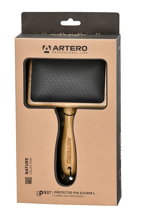 Artero Romeo Long Barbed Dog and Cat Card. Special finish on each pick that prevents scratching the skin on sensitive dogs and cats. (L - Nature Collection) - PawsPlanet Australia