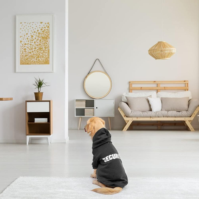 BINGPET Security Dog Hoodies Puppy Sweater Cold Weather Dog Coats Soft Brushed Fleece Pet Clothes Hooded Sweatshirt for Dog Cat X-Large (Chest Girth 34") #1 Black(Security) X-Large (Chest Girth 34") - PawsPlanet Australia