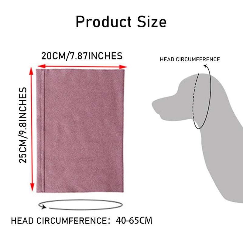 2 Pcs Dog Snood for Neck and Ears Warmer, Pet Cat Dog Hoodie with Noise Protection and Anxiety Relief (Purple+Pink, L)