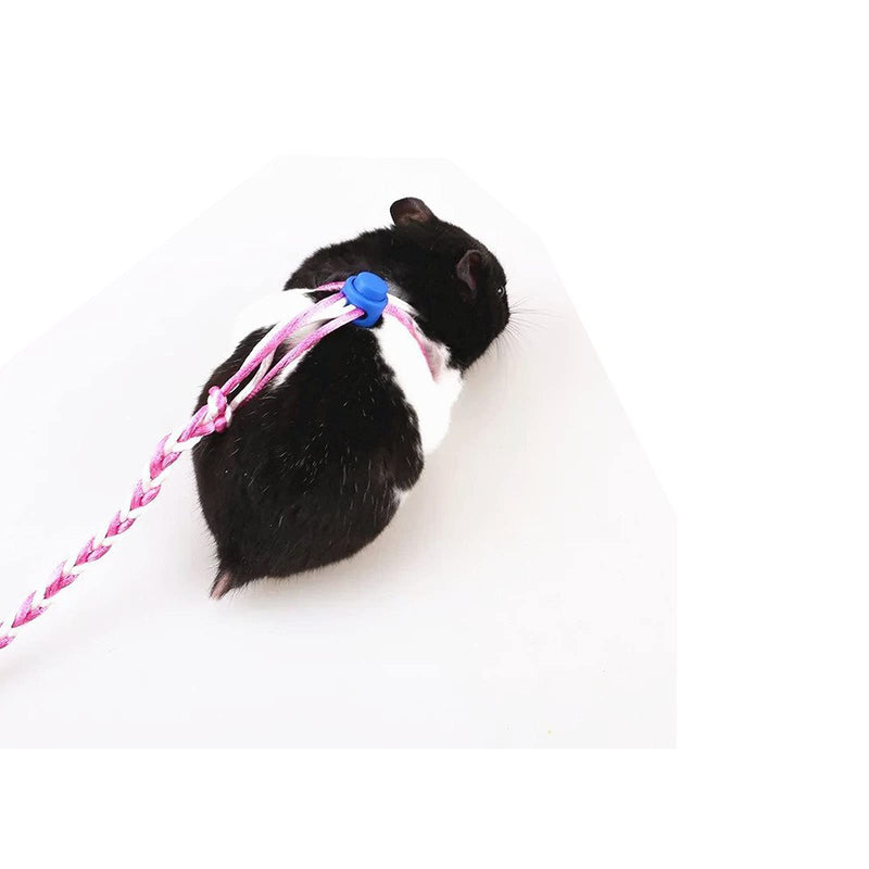 4Pcs Hamster Harness Small Animal Harness Leash Adjustable Walking Rope for Hamster, Rat, Ferret, Mouse, Squirrels,Small Animal - PawsPlanet Australia