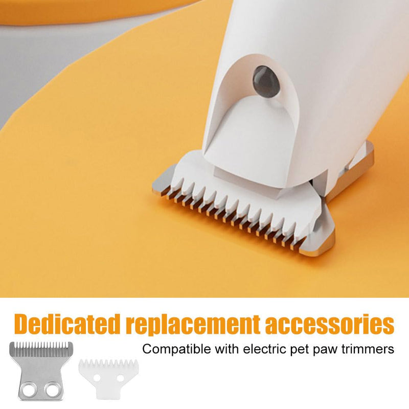 MiOYOOW Dog Hair Clipper Blade, Cat Paw Trimmer Blades Replacement, Stainless Steel & Ceramic, Professional Pet Grooming Spare Blades for Precision Trimmers 1.8cm