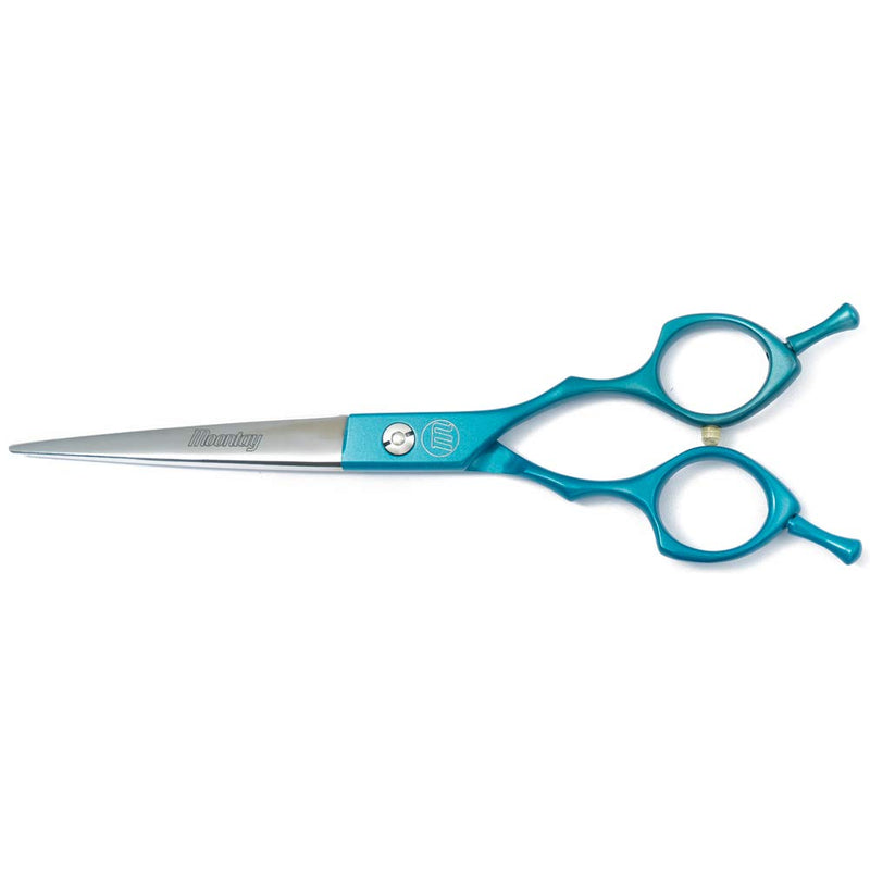 Moontay 6.5" Professional Pet Grooming Scissor, Dog Cat Grooming Shear/Scissor Fur Cutting Shear with Double Finger Rests, 440C Japanese Stainless Steel Grooming Scissor, Blue Straight Scissor - PawsPlanet Australia