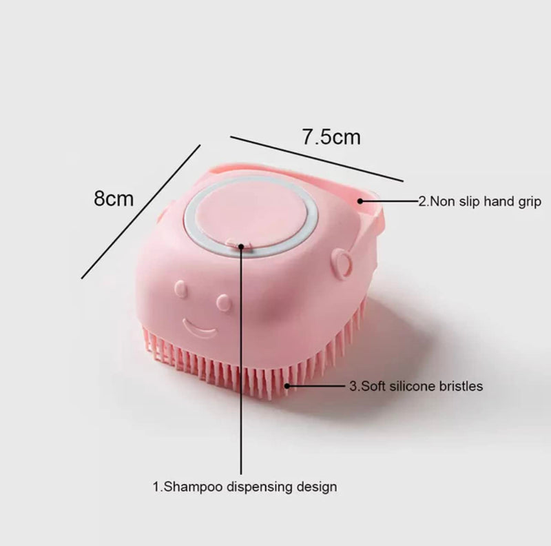 Silicone Massage Bath Brush for Pets (Blue) pink - PawsPlanet Australia