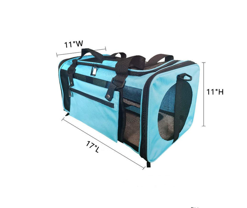 Petbuy Pet Carrier Bag for Dog Cat,Portable Pet Bag Folding Fabric Pet Travel Carrier Pet Cage for Small Dog, Collapsible Puppy Messenger Pet Bags Airline Approved，Breathable & Durable Medium Black - PawsPlanet Australia