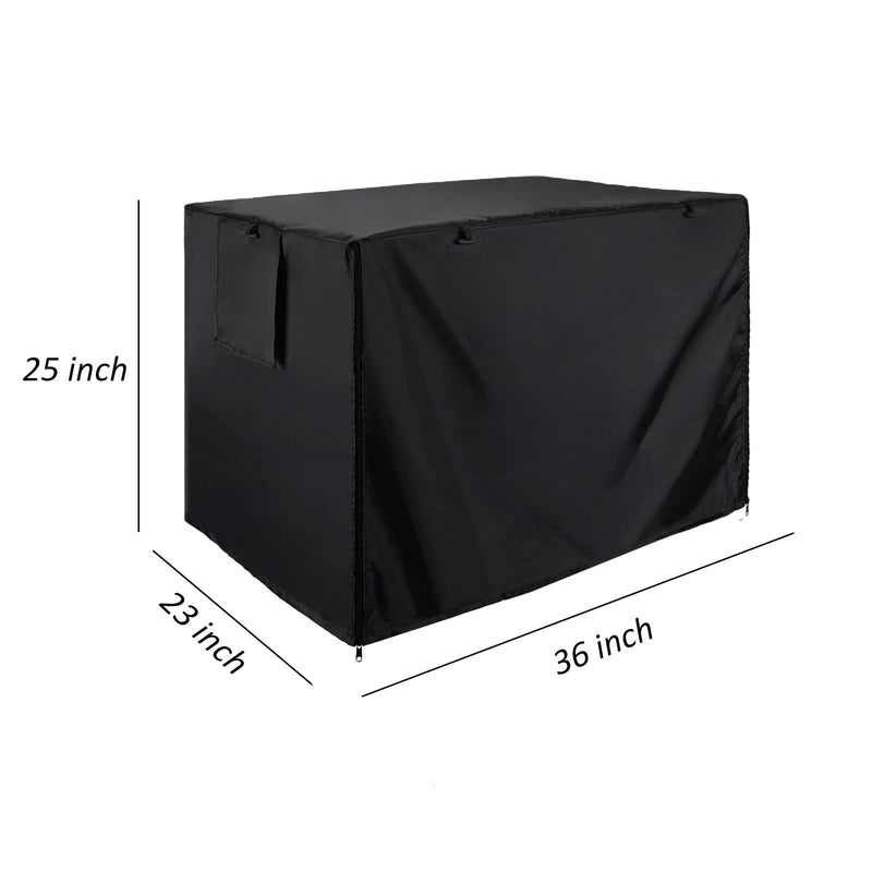 Durable Dog Crate Cover-Double Door, Pet Kennel Cover Waterproof Anti-UV Dog Cage Cover Fit for 24-48 inches Crate -Black 36 inch Black - PawsPlanet Australia