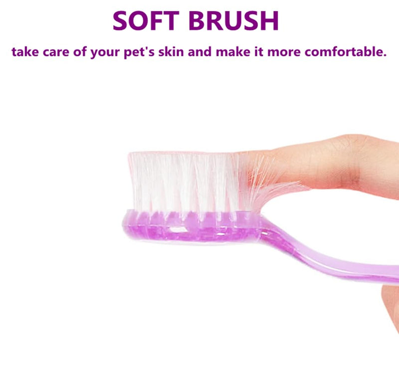3PC Small Animal Bath Brush with Lid Soft Cleansing Brush Massage Combs for Hedgehog Guinea Pig Rabbit Chinchilla Ferret Small Animal Grooming Tool Cleaning Supplies - PawsPlanet Australia