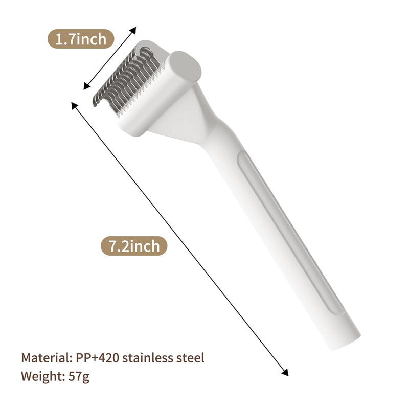 Dog Brush for Shedding cat deshedding grooming supplies for indoor short long hair pet dematting undercoat rake for brish poodle remove matted fur slicker best comb tool cepillo para perros. (White) White - PawsPlanet Australia