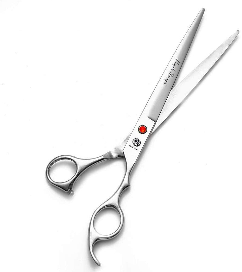 Purple Dragon 5"/5.5"/6"/6.5"/7"/7.5"/8"/9"/10" Sharp Edge Hair Cutting Shears Pet/Puppy/Cat Grooming Scissors with Bag - Perfect for Barber or Dog Groomer 8 inch - PawsPlanet Australia