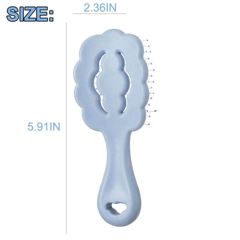 Cloud Shape Small Dog Grooming Brush - Soft Bristle Brush for Gentle Detangling & Massage - Ideal for Maltese, Shih Tzus, Yorkies, and Puppies - Portable & Durable Design, Blue - PawsPlanet Australia