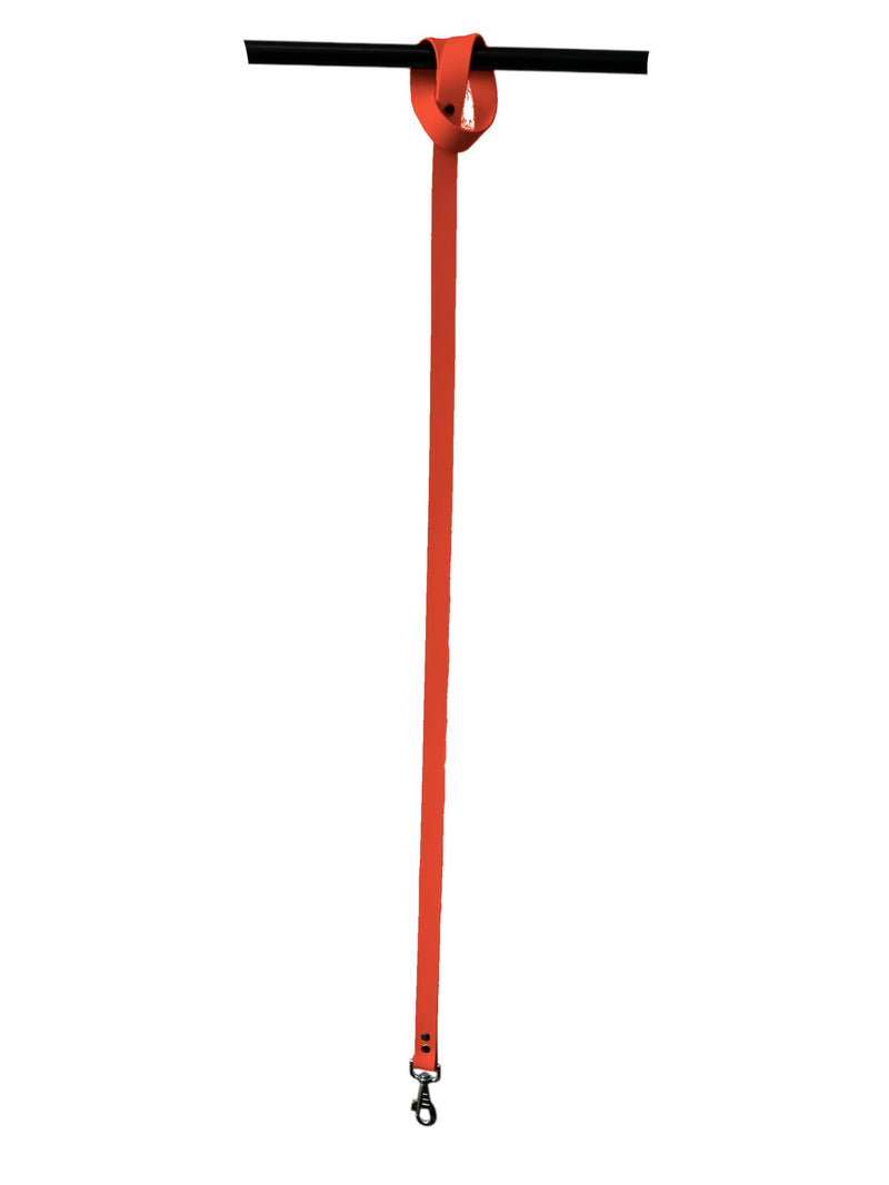 L'Atelier du Fourmilier Dog Leash in BioThane material, Width 25 mm (Fluorescent Orange)