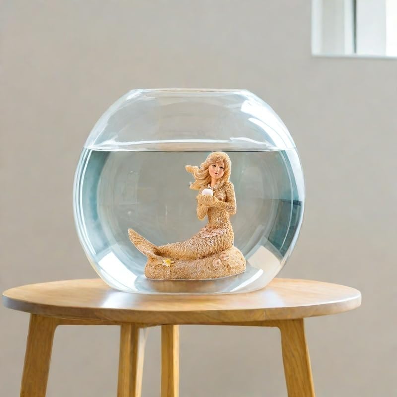 Ideal Betta Tank Accessories, Medium & Large Aquarium Fish Tank Decorations, Aquarium Decorations, Fish Tank Decorations, Craft Decorations, Mermaid Decorations, (Mermaid 3.7"x5.5"x5.5") 3.7"x5.5"x5.5" 1 - PawsPlanet Australia