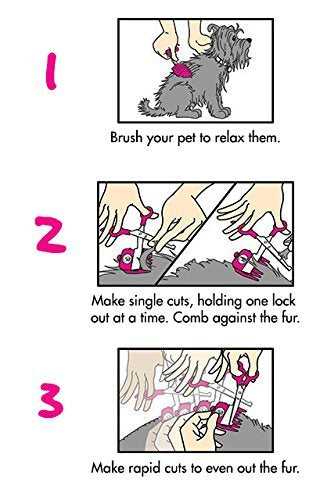 Scaredy Cut Silent Clipper, Pink, with Safari De-Matting Comb - PawsPlanet Australia