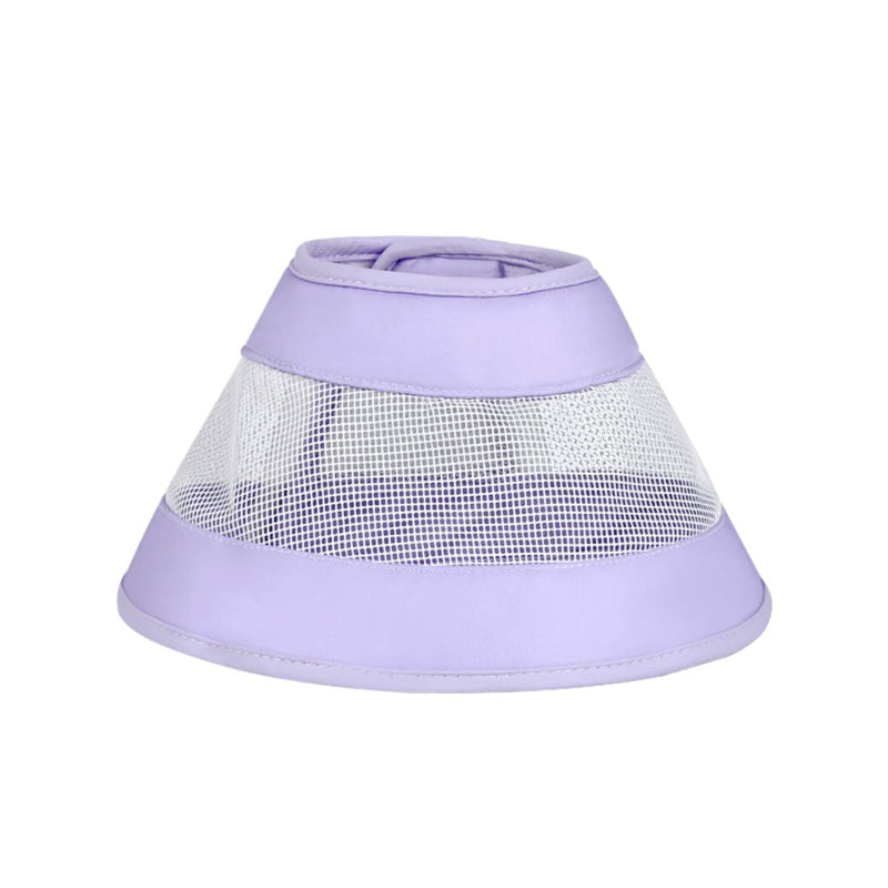 Cat Recovery Protective Cone Collar After Surgery-Soft Adjustable Waterproof Lightweight Elizabethan Collar to Prevent Cats from Touching Stitches, Wounds and Rashes (M Purple) M Purple