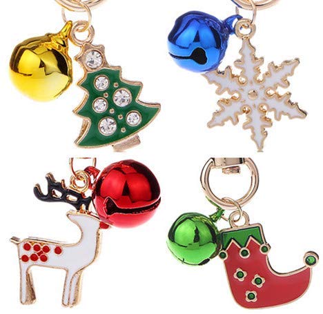 BoomBone Dog Collar Charms Christmas Pet Pendants for Cat Collars with Bell