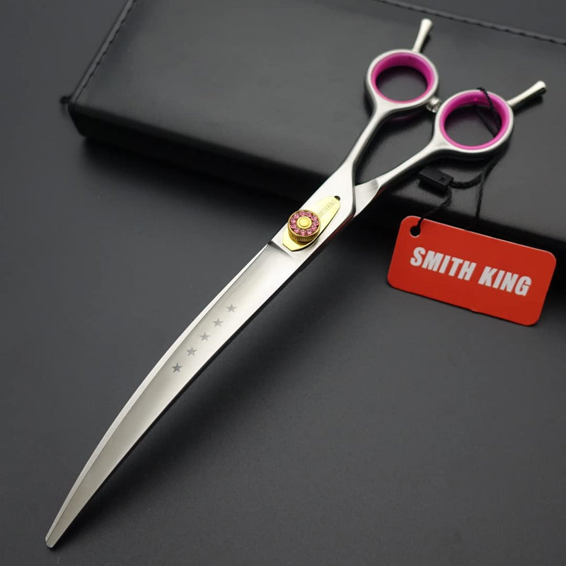 Professional Dog Grooming Shears Set Dogs Straight & thinning & Curved scissors & chunkers Scissorswith comb in 1 Set for Right-handed & Left-handed (8.0 Silvery right-handed) 8.0 Silvery Right-handed - PawsPlanet Australia