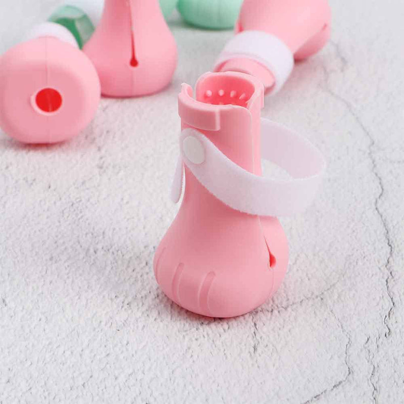 Vctitil 4Pcs Cat Shoes Anti-Scratch Silicone Cat Shoes Boots,Adjustable Cat Paw Protector Foot Covers Cat Claw Protection for Home Bathing(Green) green - PawsPlanet Australia