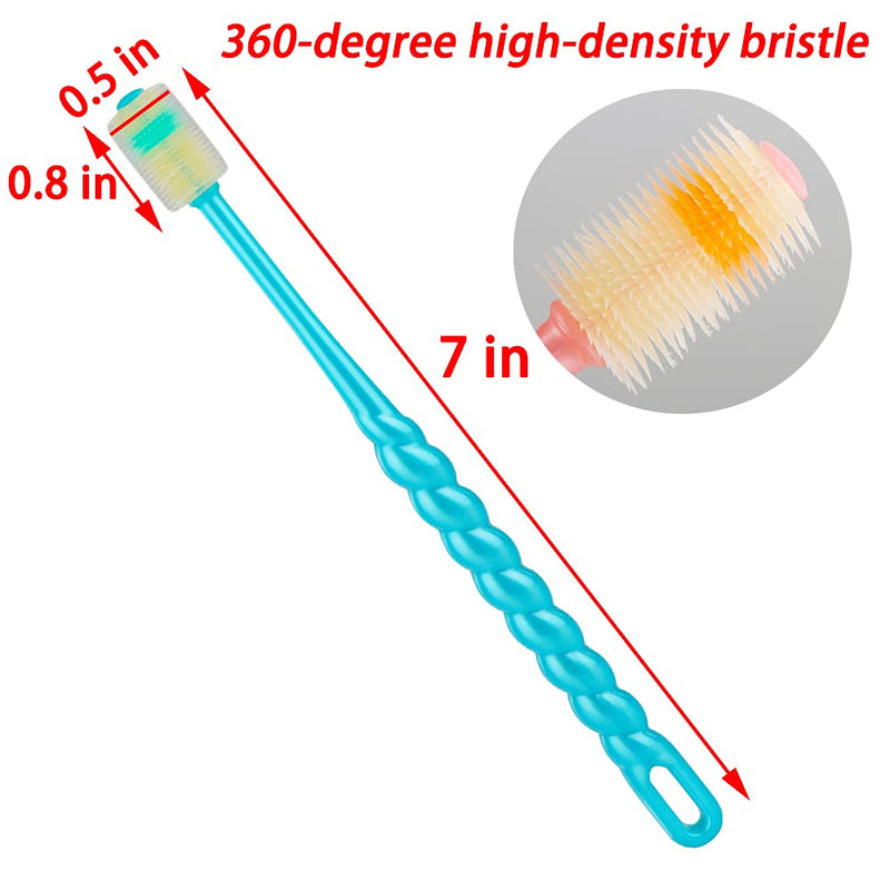 4 Pcs 360-Degree Small Dog and Cat Soft Toothbrush Soft Silicone Deep Pet Teeth Cleaning Kit (Colors May Vary) - PawsPlanet Australia