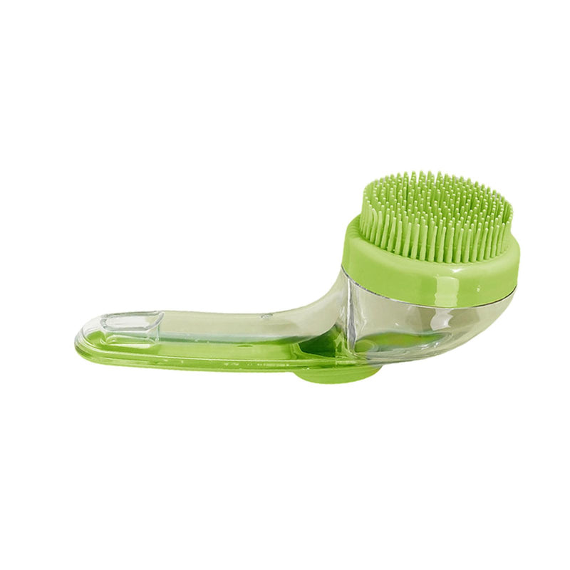 Pet Dogs Shampoo Dispenser Brush Cats Massage Comb Grooming Scrubber Shower Brush for Bathing Soft Silicone Bristles - PawsPlanet Australia