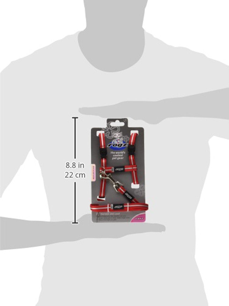 Rogz Catz Alleycat Lead and Harness, Red Pink